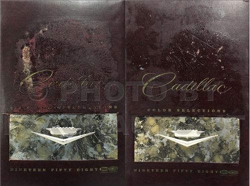 1958 Cadillac Color and Upholstery Albums Large 2 Book Set