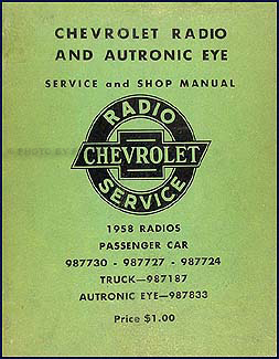 1958 Chevy Radio & Autronic Eye Manual Original
