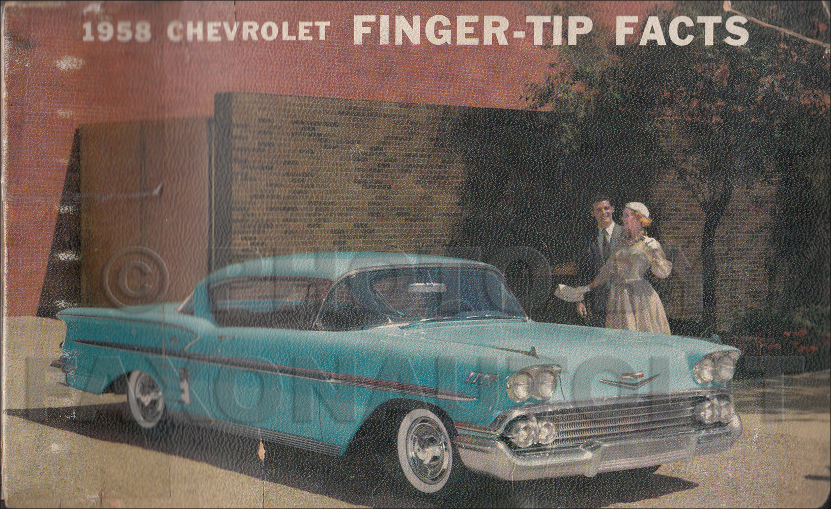 1958 Chevrolet Car Finger Tip Facts Book Dealer Album Original