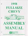 1958 Chevy Car Assembly Manual Looseleaf Biscayne Bel Air Impala El Camino Nomad