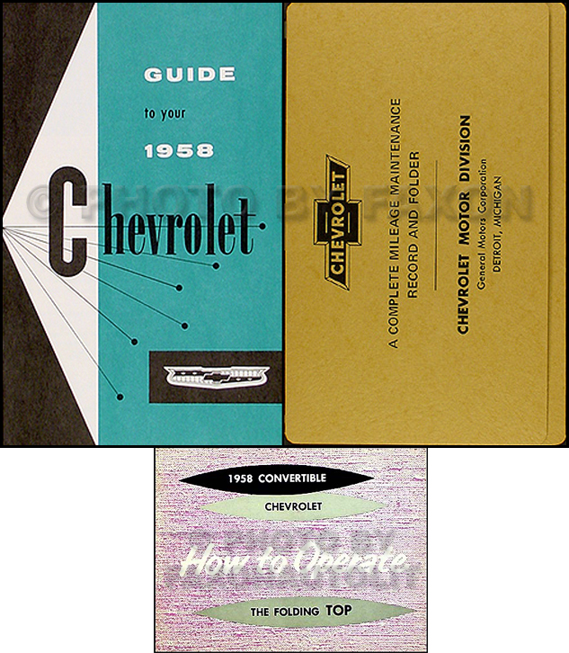 1958 Chevrolet Impala Convertible Owner's Manual Set
