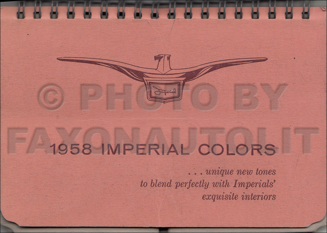 1958 Chrysler Imperial Color Album Original