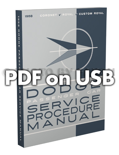 1958-1959 Dodge Car CD-ROM Shop Manual