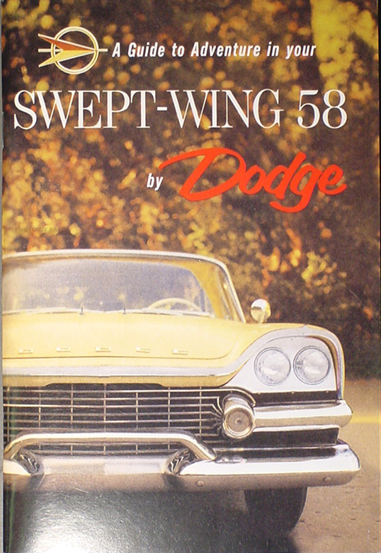 1958 Dodge Car Reprint Owner's Manual