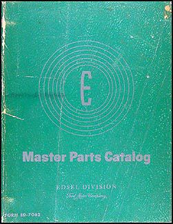 1958 Edsel Master Parts Book Original Oct. 57 Edition