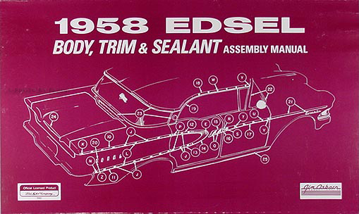 1958 Edsel Body & Trim Assembly Manual Reprint