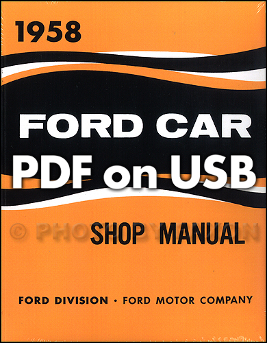 1958 Ford Car CD-ROM Shop Manual 