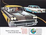 1958 Ford Car Reprint Sales Folder Brochure 