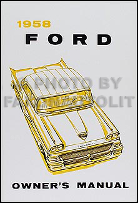 1958 Ford Electrical Wiring Assembly Manual Fairlane Retractable Ranchero Custom 
