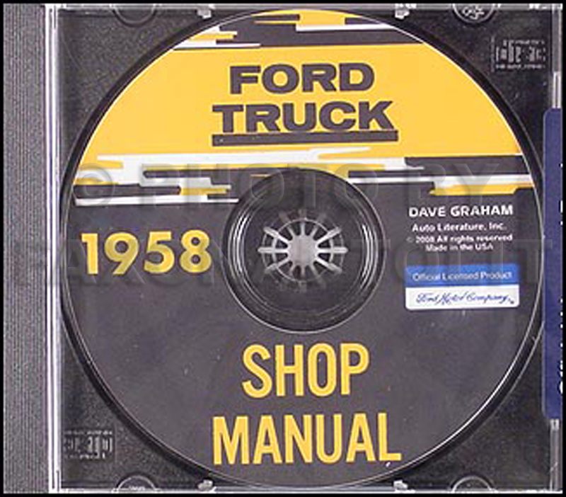 1958 Ford Truck Shop Manual CD-ROM 
