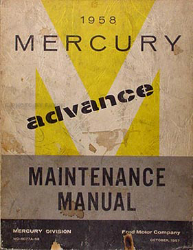 1953 Lincoln & Mercury Shop Manual Original Supplement
