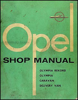 1958 Opel Repair Manual Original 