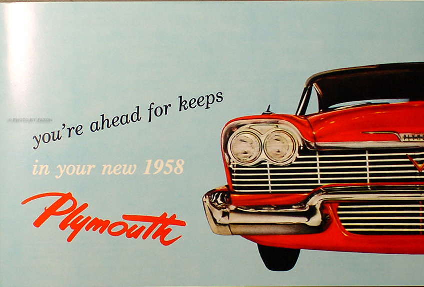 1958 Plymouth Owners Manual Reprint