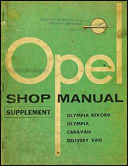 1959-1960 Opel Repair Manual Original Supplement
