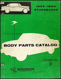 1959-1960 Studebaker Car Mechanical Parts Book Original