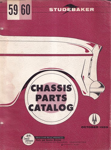 1959-1960 Studebaker Car Mechanical Parts Book Original