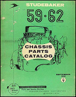 1959-1962 Studebaker Car Mechanical Parts Book Original