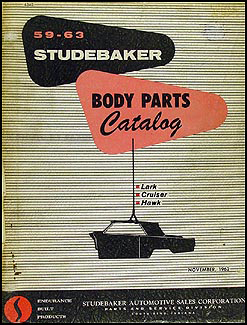 1959-1963 Studebaker Body Parts Book Original