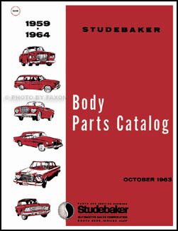 1959-1964 Studebaker Body Parts Book Reprint