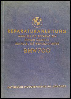 1959-1965 BMW 700 Repair Manual Original