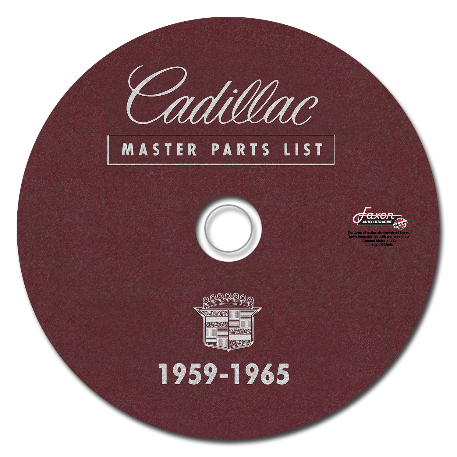 1959-1965 Cadillac Master Parts Book on CD-ROM