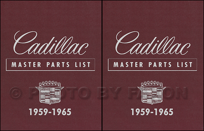 1959-1965 Cadillac Illustrated Master Parts Book Reprint