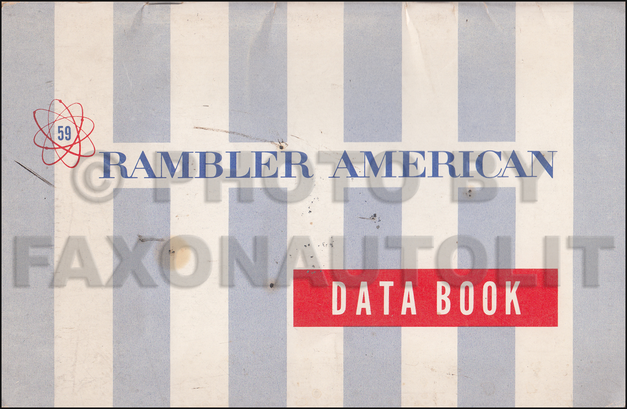 1959 AMC Data Book Original Rambler American