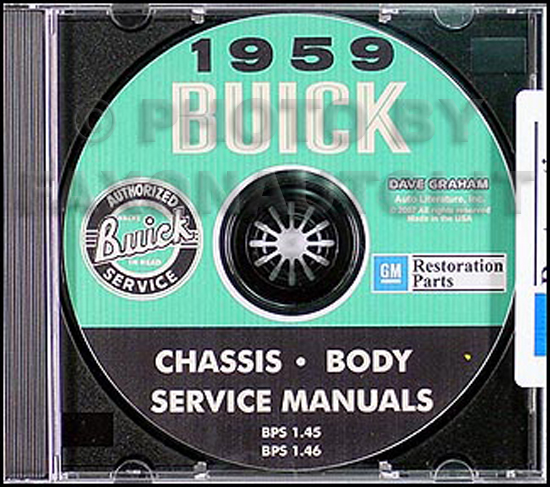 1959 Buick CD-ROM Shop Manual & Body Manual all models