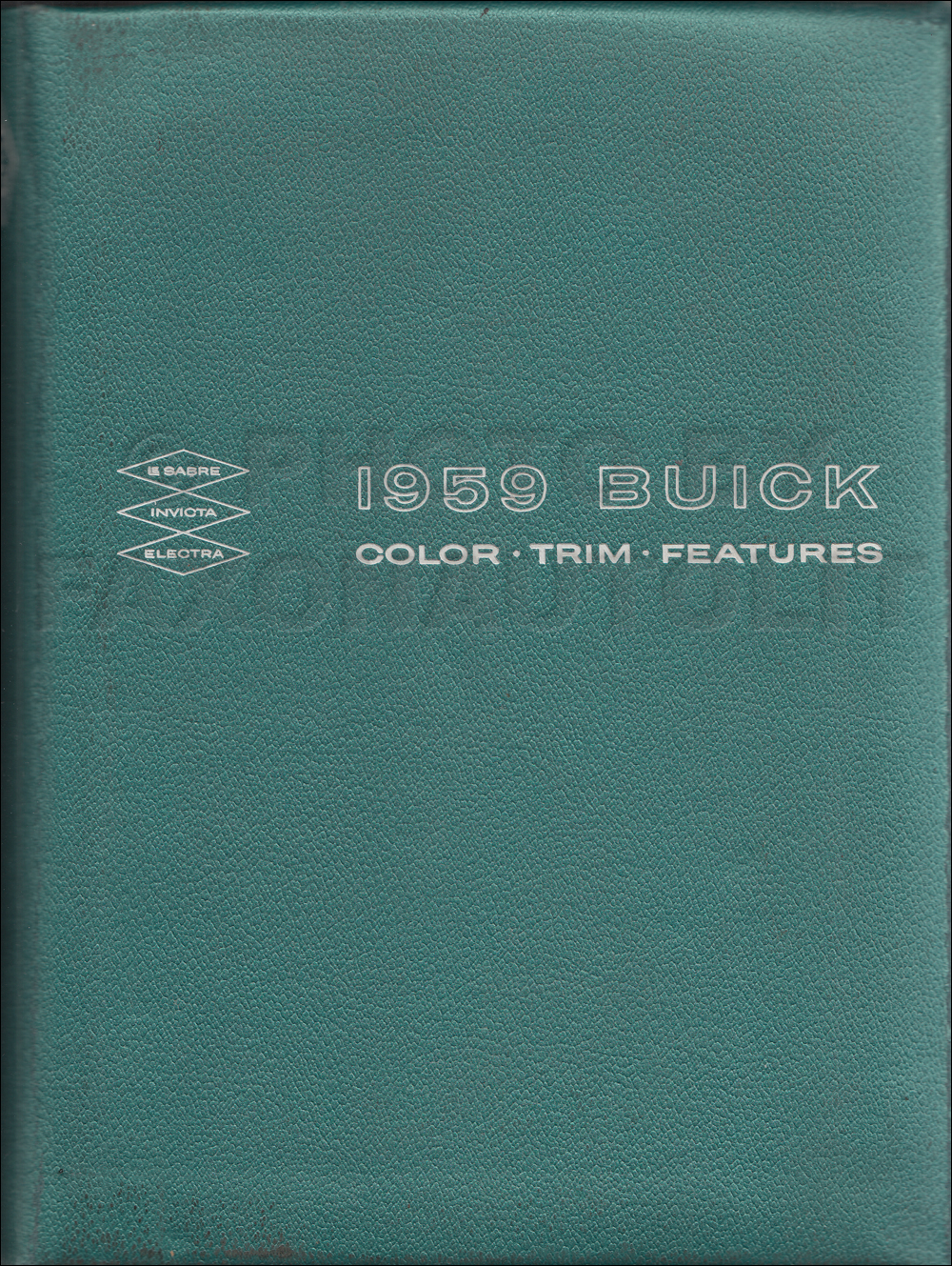 1959 Buick Color & Upholstery Dealer Album Original