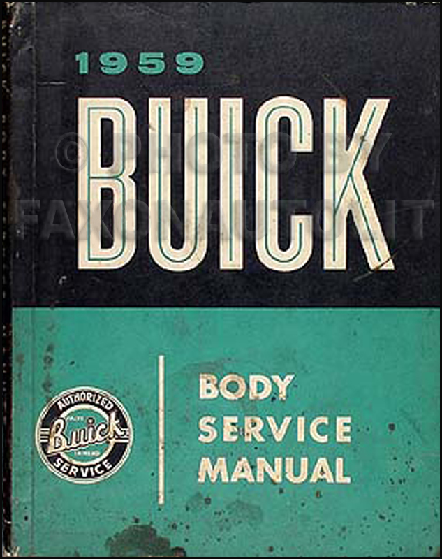 1959 Buick Body Shop Manual Original 