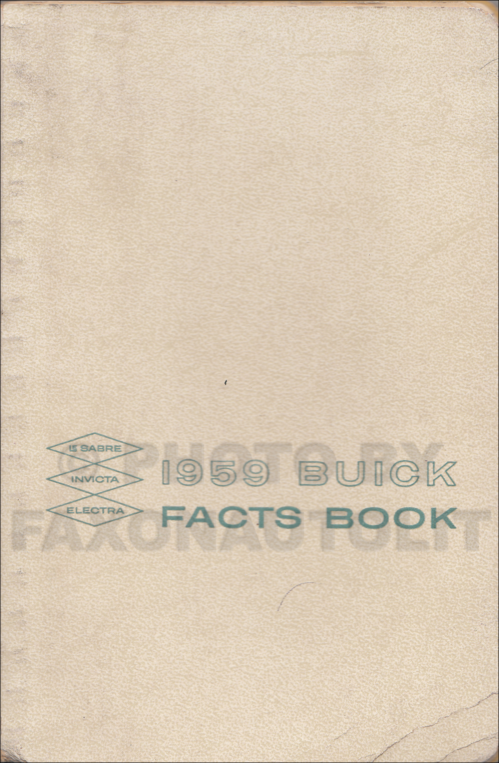 1959 Buick Facts Book Original
