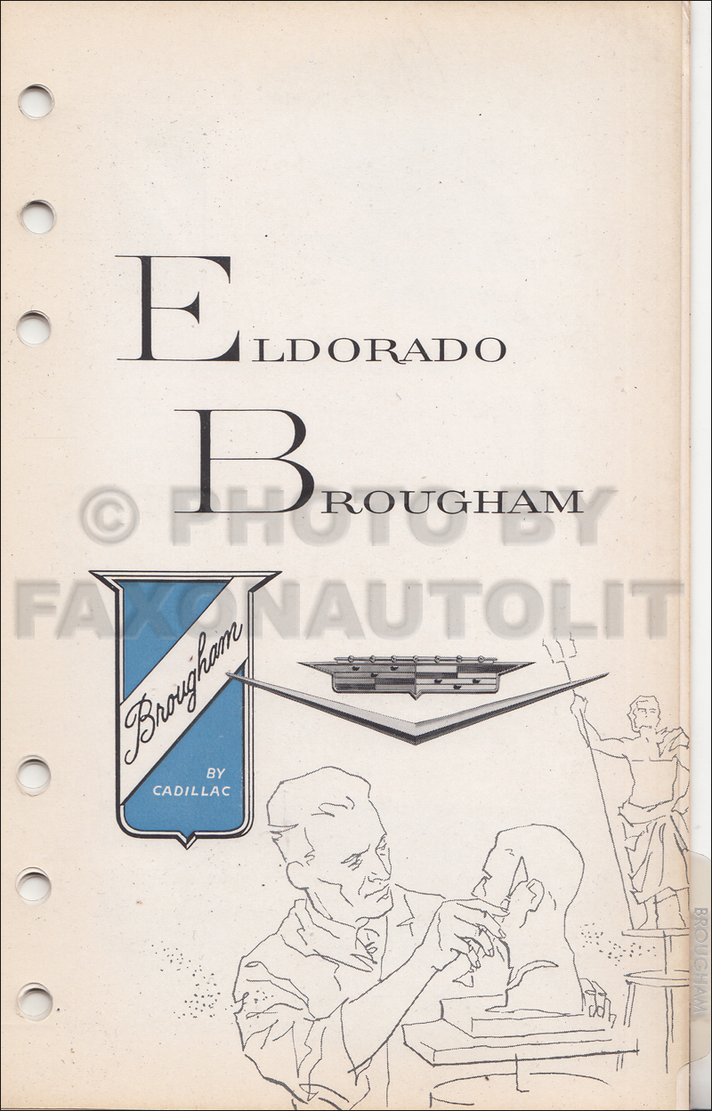 1959 Cadillac Eldorado Brougham Data Book Supplement