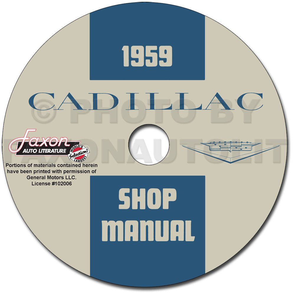 1959 Cadillac Repair Shop Manual CD-ROM