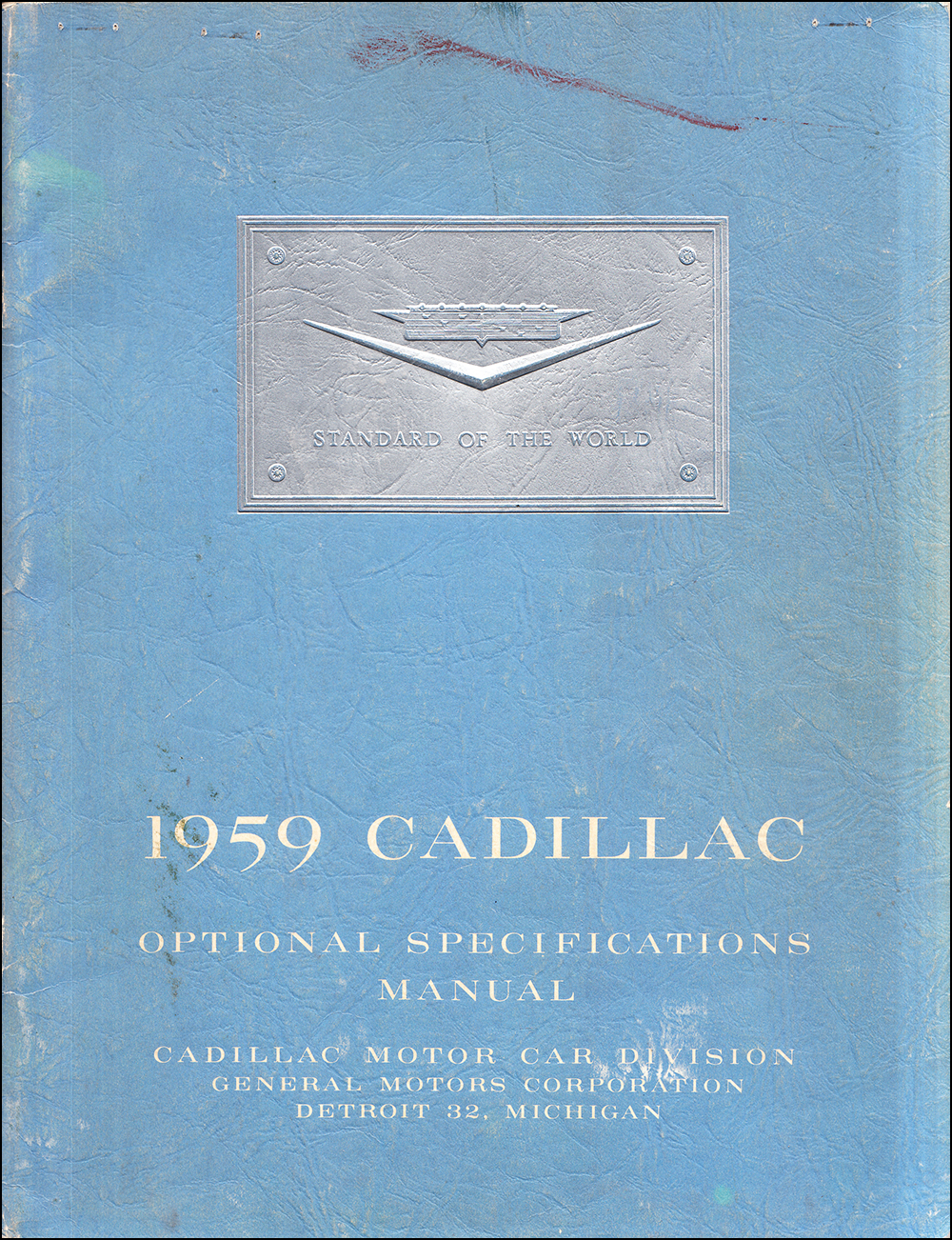1959 Cadillac Optional Specifications Manual Original