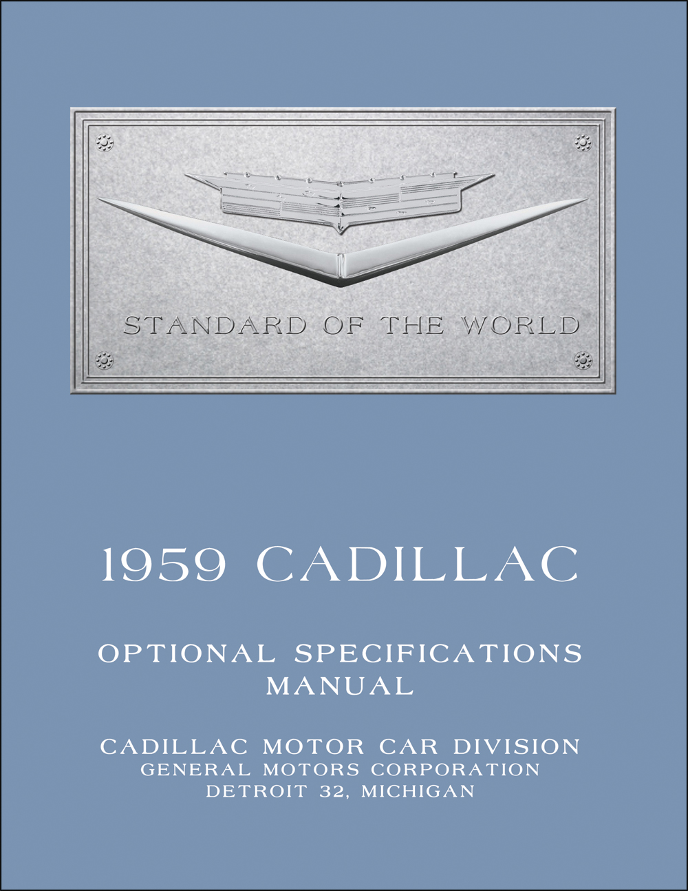 1959 Cadillac Optional Specifications Manual Reprint