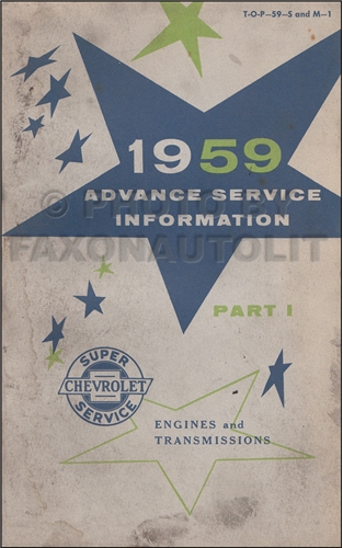 1959 Chevrolet Advance Service Training Manual part I Original