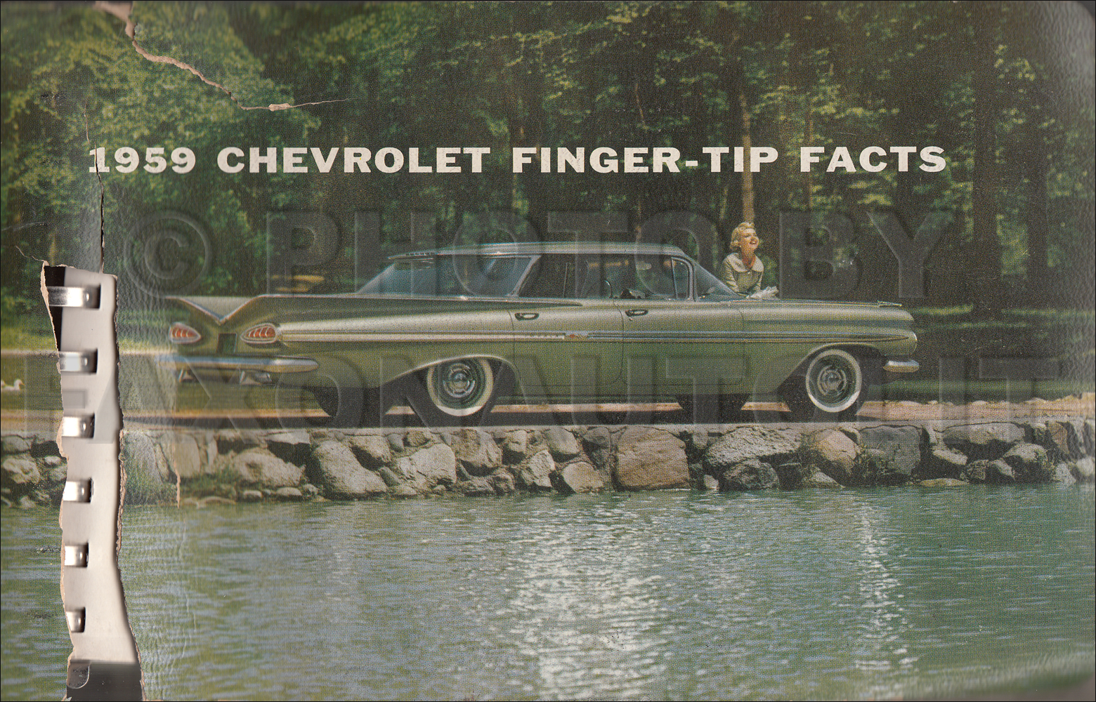 1959 Chevrolet Car Finger Tip Facts Book Dealer Album Original
