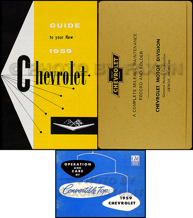 1959 Chevrolet Impala Convertible Owner's Manual Set