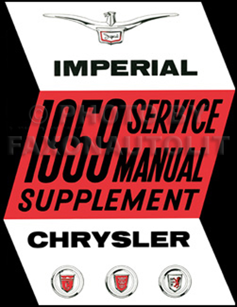 1959 Chrysler and Imperial Shop Manual Reprint Supplement