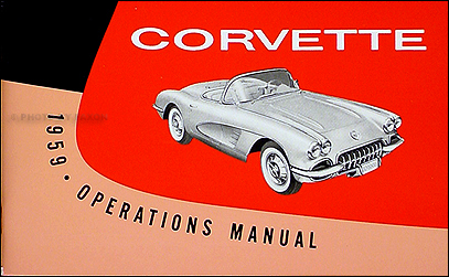 1959 Corvette Reprint Owner's Manual