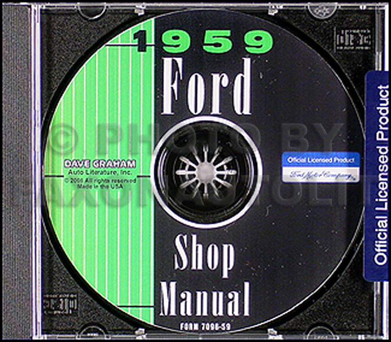 1959 Ford CD Shop Manual for all cars, retractable, & Ranchero 