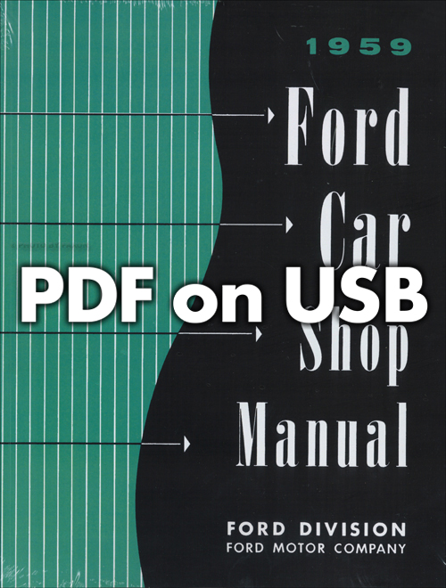 1959 Ford CD Shop Manual for all cars, retractable, & Ranchero 