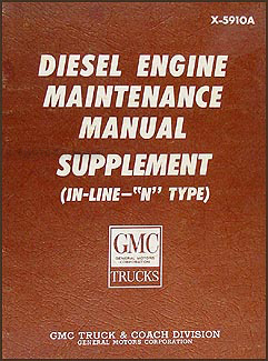 1964-1971 GMC 9500 Series 6-71N and 6-71NE Diesel Repair Shop Manual Supp.