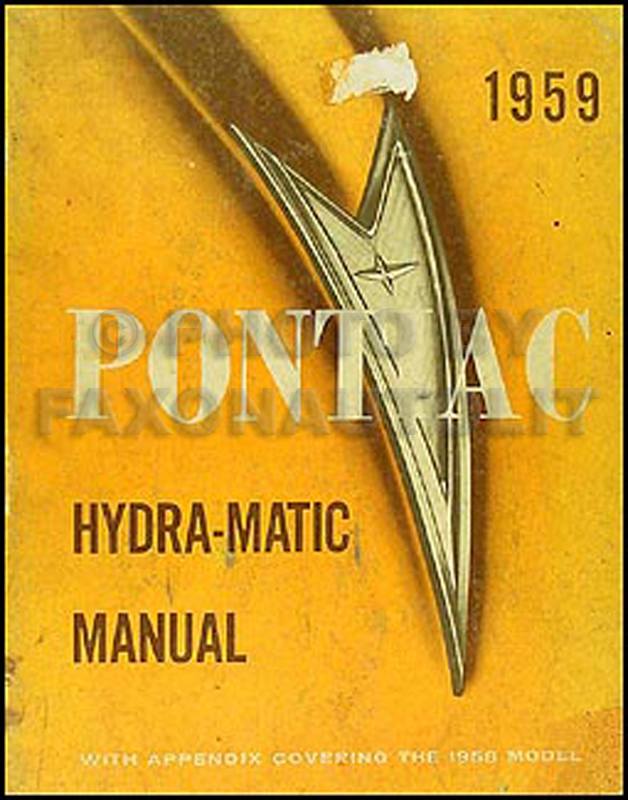 1958-1959 Pontiac Hydra-Matic Transmission Repair Shop Manual Original