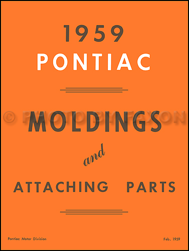 1959 Pontiac Body Molding and Clips Parts Catalog Reprint