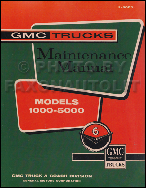 1960-1961 GMC 1000-5000 Repair Manual Original 