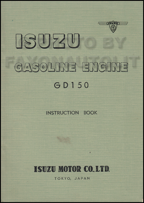 1960-1961 Isuzu Gasoline Engine Repair Shop Manual Original GD150 345 ci