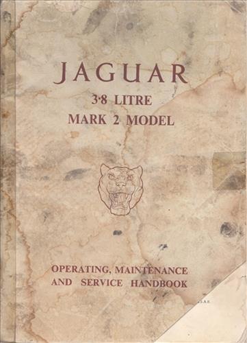 1960-1962 Jaguar 3.8 Litre Mark 2 Owner's Manual Original