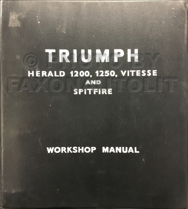 1960-1963 Triumph Spitfire and Herald Repair Shop Manual Original