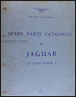1960-1964 Jaguar 2.4 Litre Mark 2 Parts Book Original